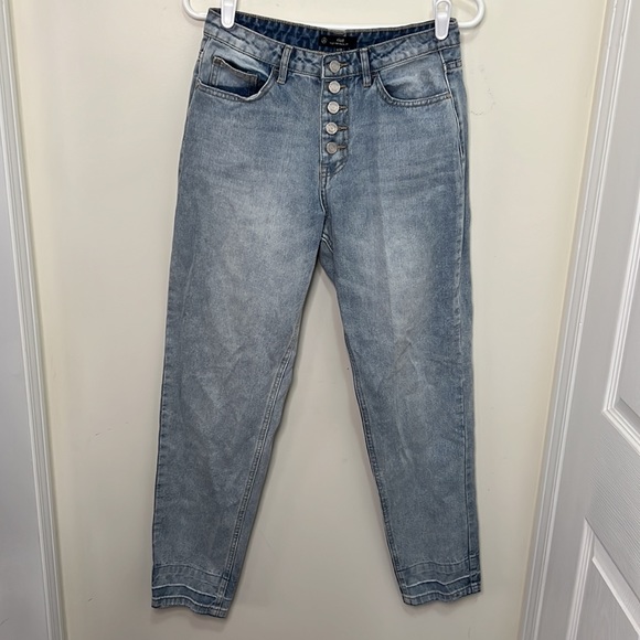 Misguided Riot Mum Hi Rise Button Fly Jeans Size 6 - Picture 2 of 8